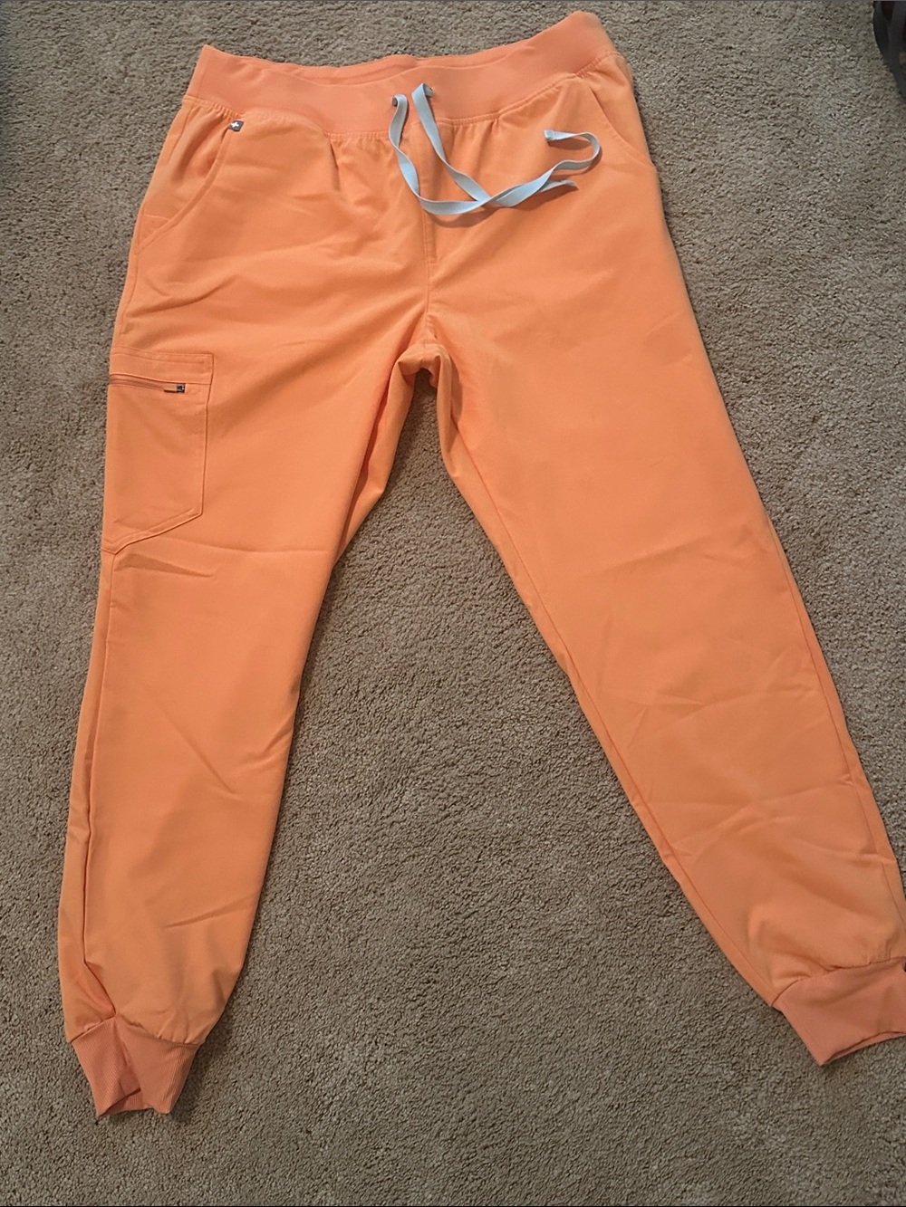 Figs Orange Women's Jogger-Style Scrub Pants